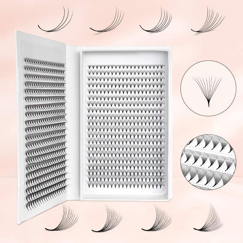 Eyelash Extension Double Volume - 800/1600 готовые вееры для объемных ресниц