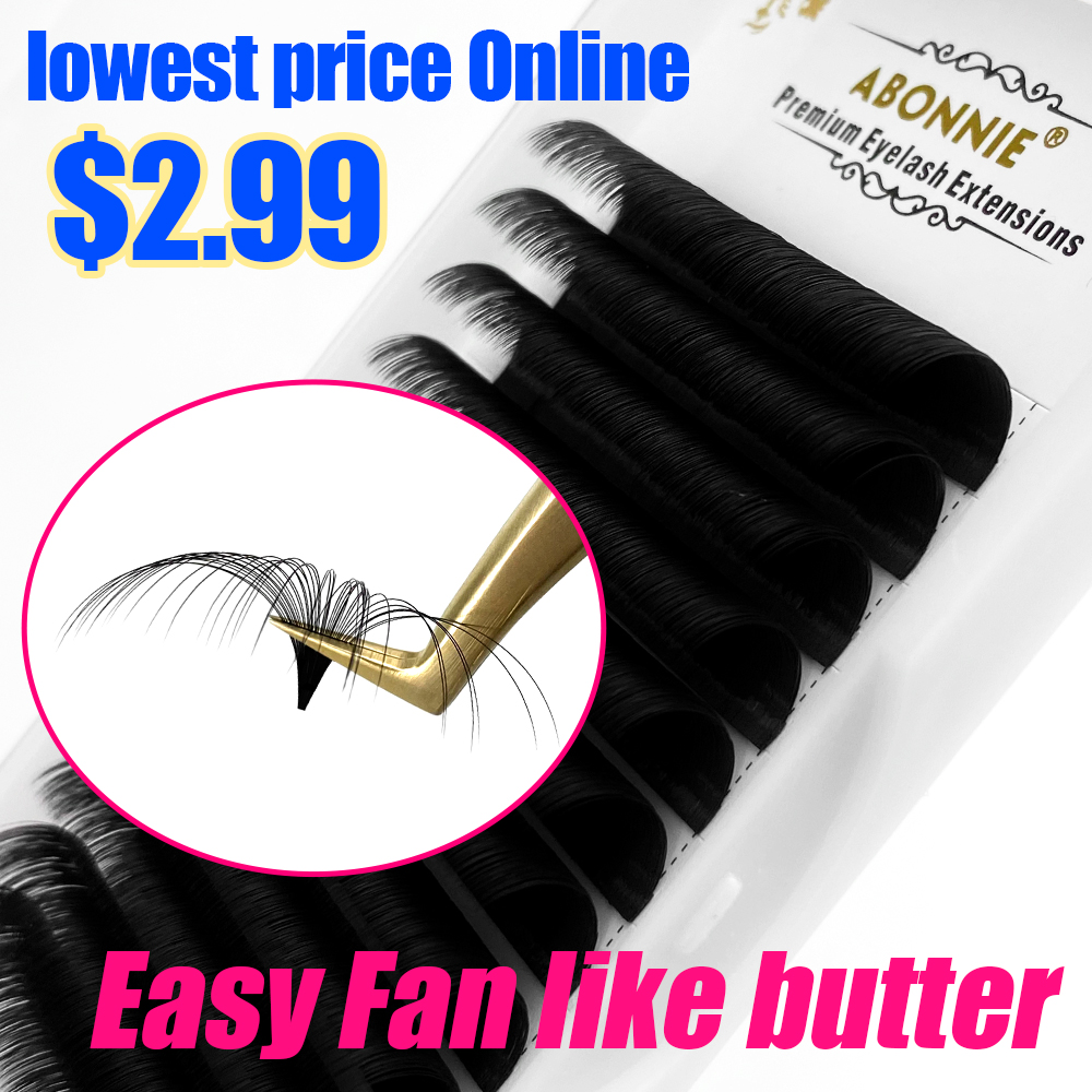 Lash Fan Volume - Abonnie 0,03-0,10 мм, легкие веерные ресницы,