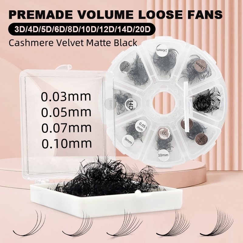 Lash Fan Volume - 500-готовые свободные ресницы Pro Made Fans