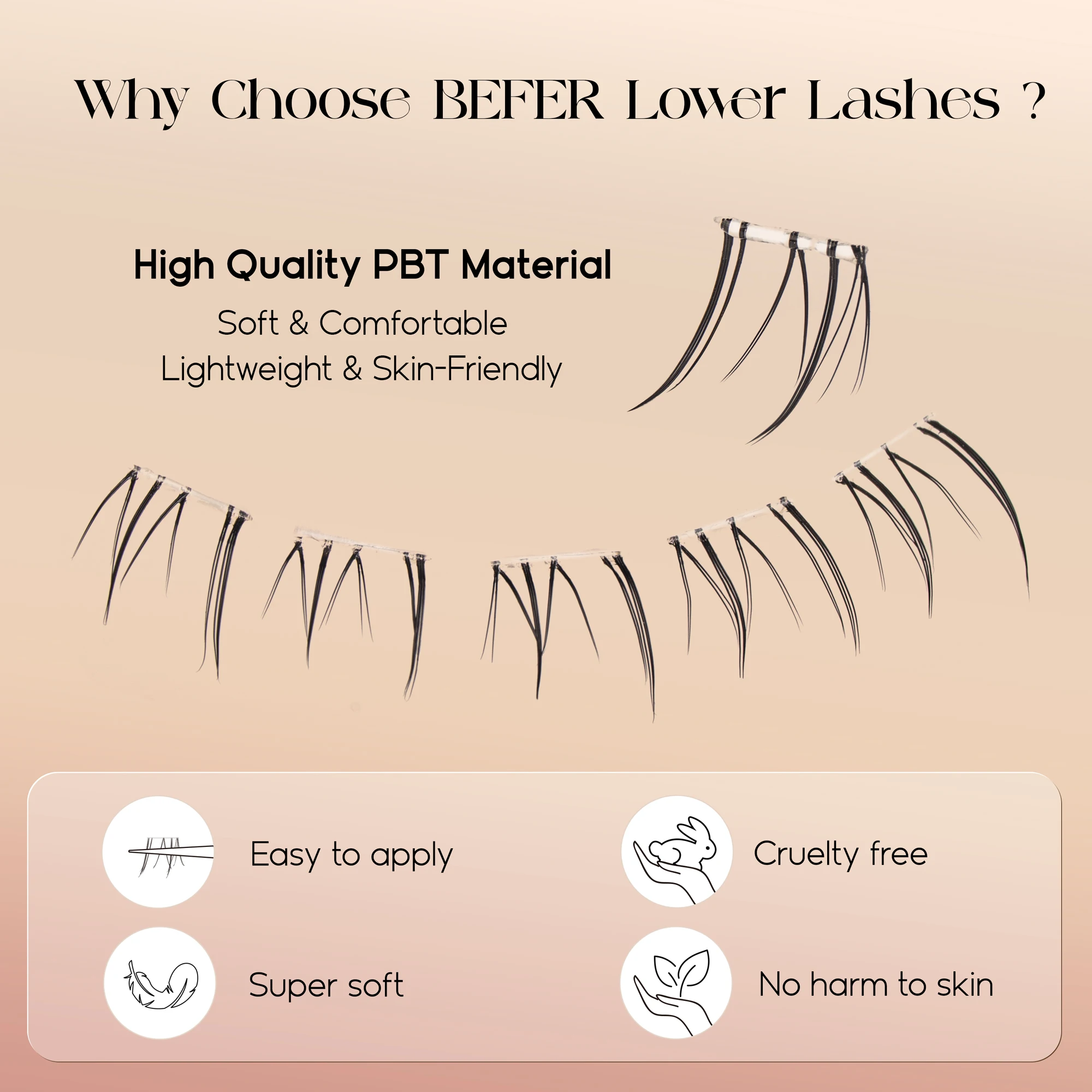 Накладные нижние ресницы Befer – обзор и цена Eyelash Extension Eyelash