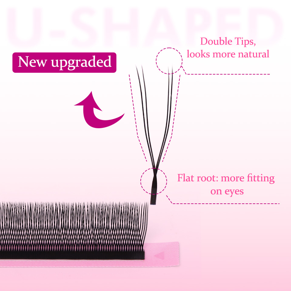 Rujade U-образные накладные ре – обзор и цена Eyelash Extension Double Volume